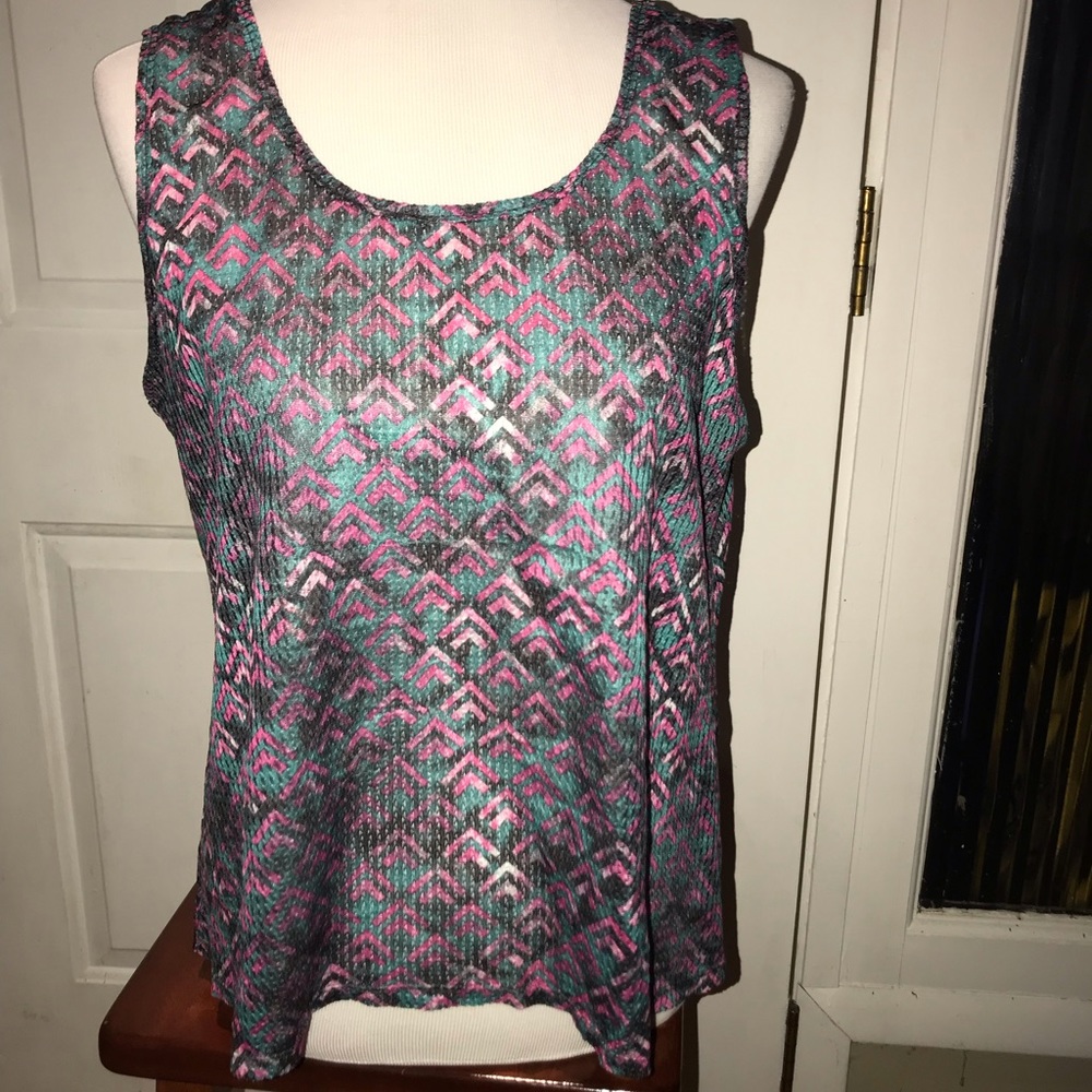 Pink/aqua camisole NWOT